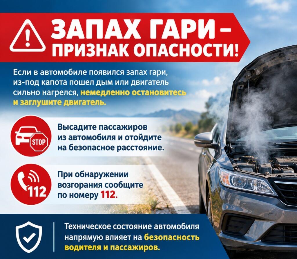 60 секунд безопасности: первые секунды при возгорании автомобиля