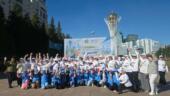 Около 100 пожилых жителей столицы приняли участие в спортивном флешмобе