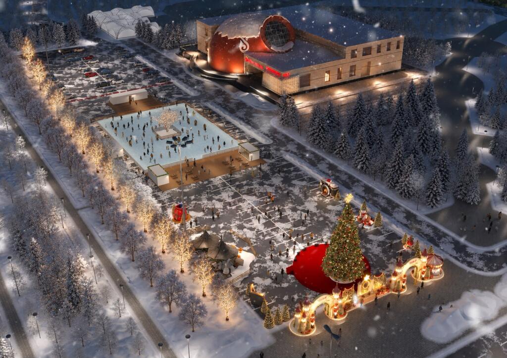Новый ледовый каток Triathlon Ice Park обустраивают в столичном районе Алматы