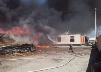 Пожар в Кентау. Optimizm.kz