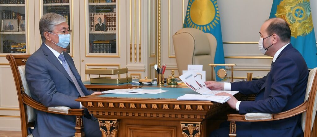 Касым-Жомарт Токаев и Гизат Нурдаулетов. Optimizm.kz