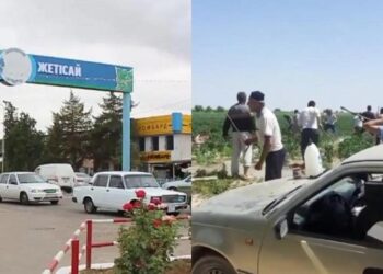 Драка на палках. Optimizm.kz