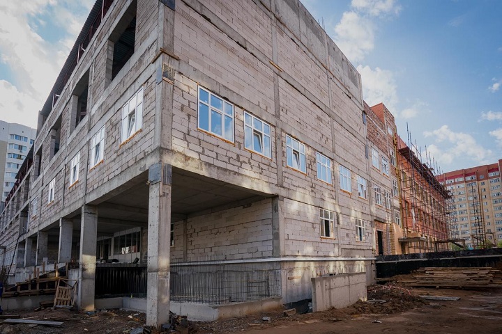 Строительство школы в Нур-Султане. Optimizm.kz