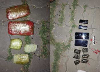 Четыре телефона и насвай пытались перебросить в колонию Алматинской области