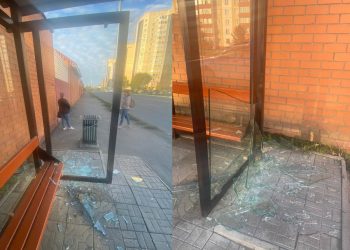 Подросток разбил остановку в Петропавловске