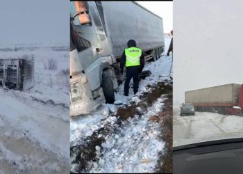 30 водителей застряли на трассах Костанайской области в непогоду