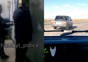 Пьяного лишенника задержали жамбылские полицейские