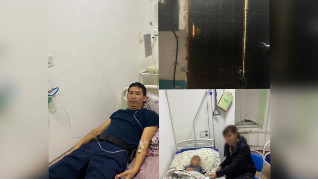 Участковый инспектор полиции спас из пожара 6-летнего ребенка в Таразе