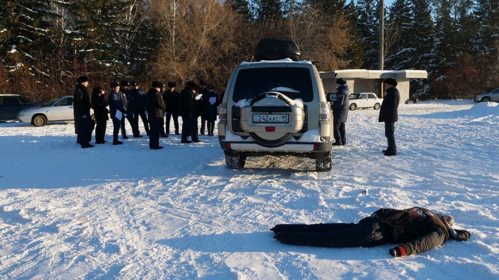 Полицейские СКО отточили навыки осмотра места ДТП