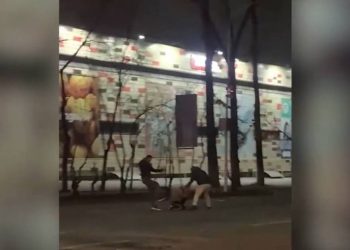 Избиение мужчины попало на видео в Алматы