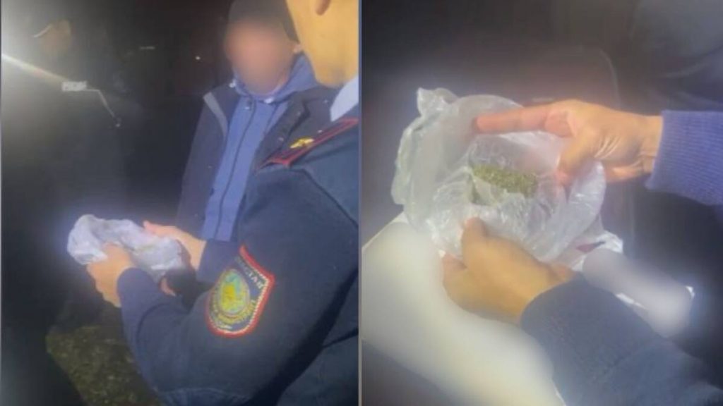 Полицейские обнаружили марихуану у пассажира авто в Туркестанской области