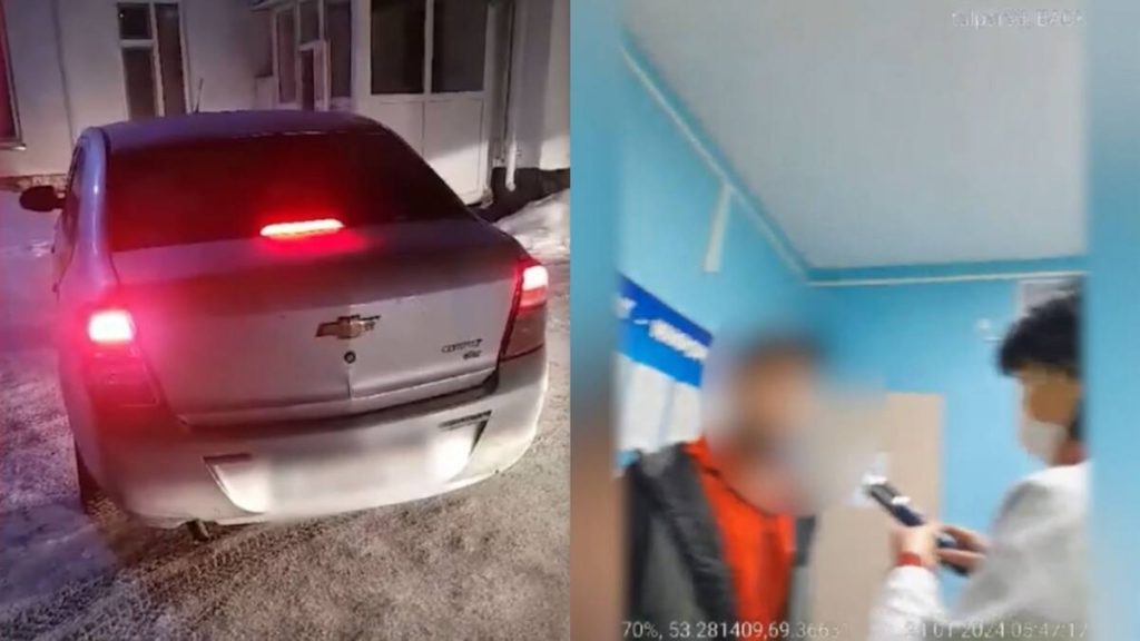 Пьяного водителя такси задержали полицейские в Кокшетау