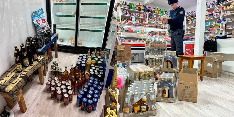 Свыше 460 литров алкоголя изъяли из магазина в СКО, не исполнившего решение суда