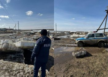 Актюбинский участковый рассказал, как помогает людям в зоне подтопления