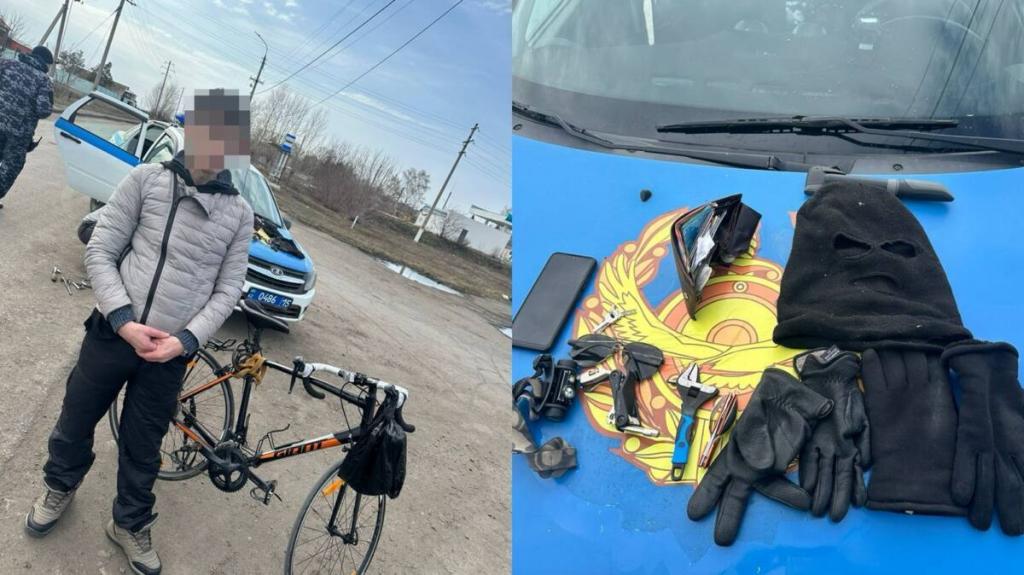 Мужчину с балаклавой и перчатками остановили полицейские в зоне эвакуации в СКО