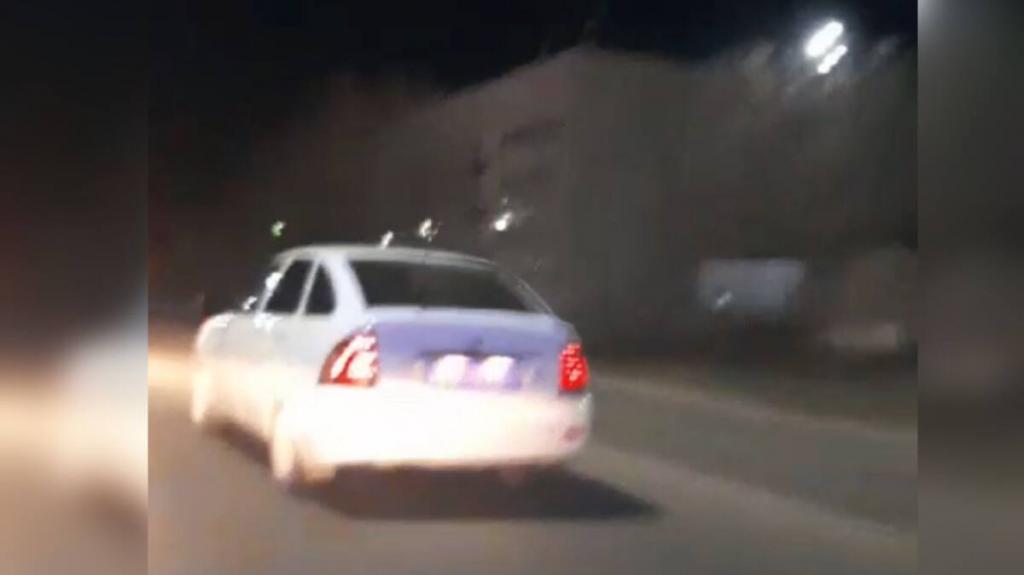 Ночная погоня за пьяным водителем попала на видео в Астане