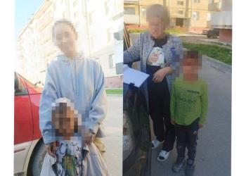 Туркестанские полицейские обнаружили двух пропавших детей, спящими на скамейке