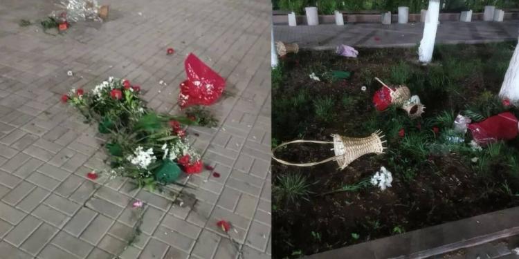 Хулигана, раскидавшего цветы у памятника Неизвестному солдату в Темиртау, нашла полиция