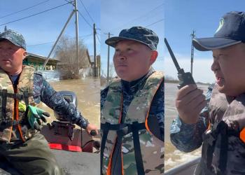 Полицейские СКО поделились воспоминаниями о патрулировании на лодках в паводок