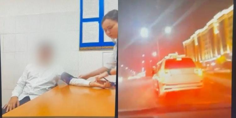 Пьяного водителя внедорожника задержали полицейские в Астане