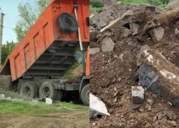 Водителя КамАЗа наказали за несанкционированный выброс строительного мусора в Астане
