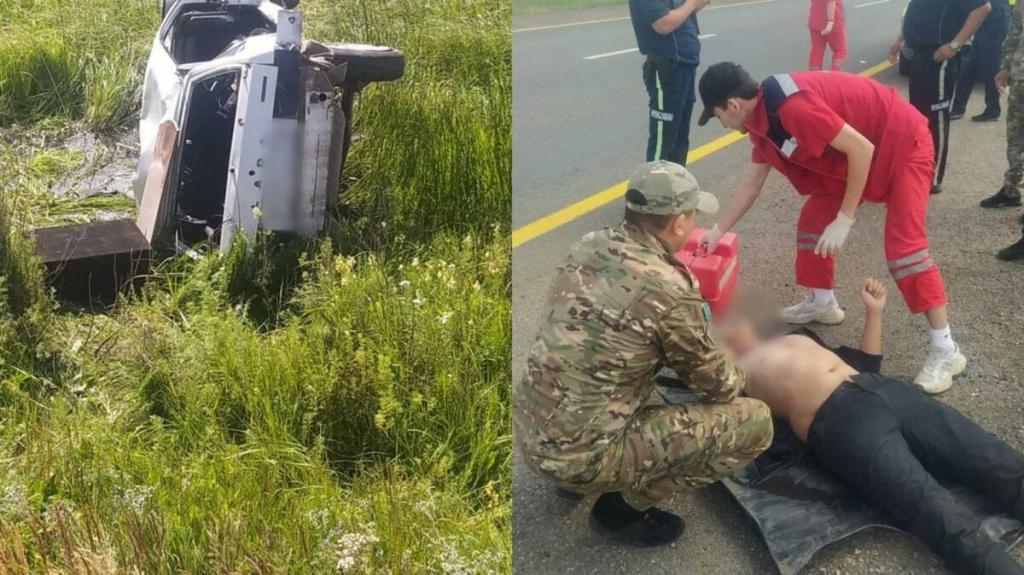 Пострадавшим в дорожно-транспортном происшествии помогли бойцы акмолинского СОБР