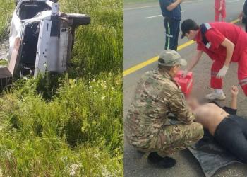 Пострадавшим в дорожно-транспортном происшествии помогли бойцы акмолинского СОБР