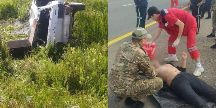 Пострадавшим в дорожно-транспортном происшествии помогли бойцы акмолинского СОБР