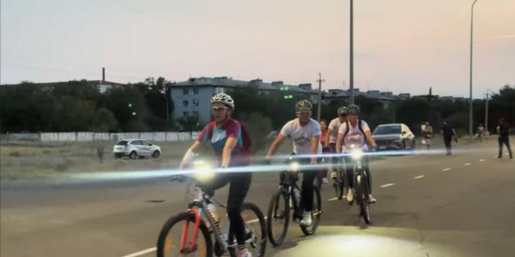 Велопробег организовали полицейские Талдыкоргана