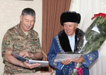 75-ый юбилей отмечает председатель совета ветеранов Национальной гвардии Казахстана