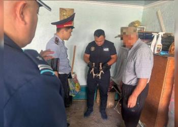 Рога архара изъяли полицейские у пожилого жителя Туркестанской области