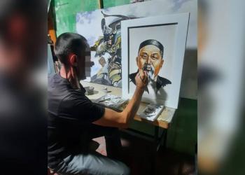 Портрет казахского поэта нарисовал осужденный колонии области Абай