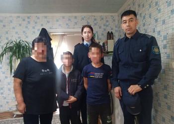 Полицейские вернули родителям пропавших детей в области Абай