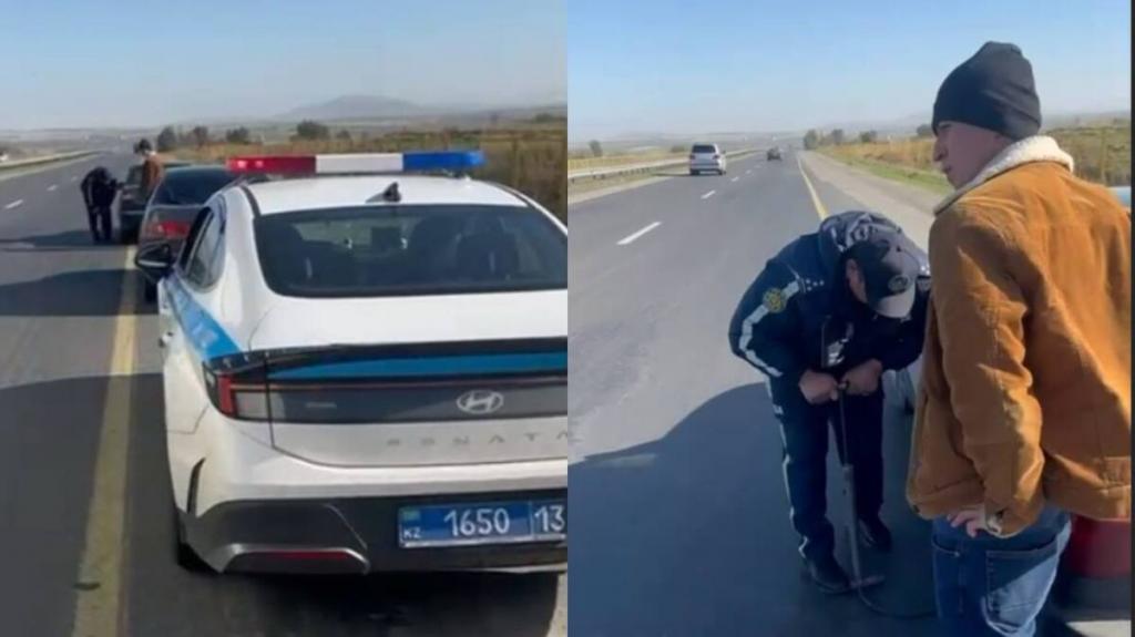 Жители Туркестанской области поблагодарили полицейских за помощь