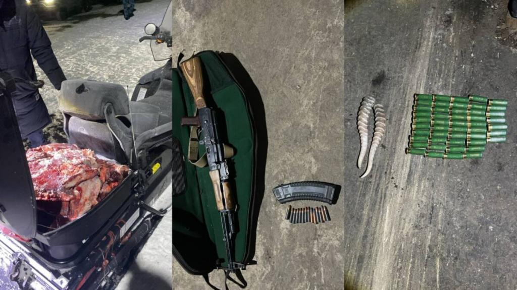 Группу браконьеров на снегоходах задержали полицейские в Костанайской области