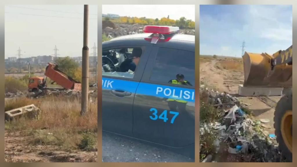 Полицейские поймали карагандинца на горячем при сбросе отходов