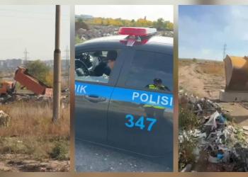 Полицейские поймали карагандинца на горячем при сбросе отходов